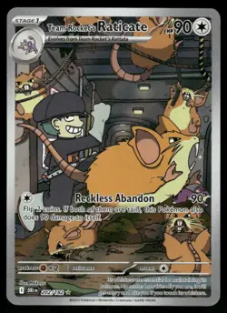 2# Pokemon Cards Team Rocket's Raticate 202/182 Destined Rivals - Image 1