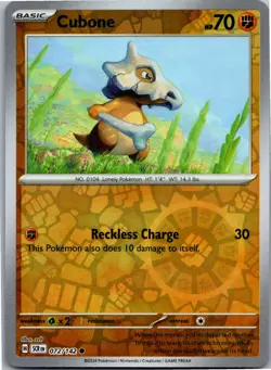Cubone - SV07: Stellar Crown 072/142 - Common - NM Pokemon TCG - Image 1