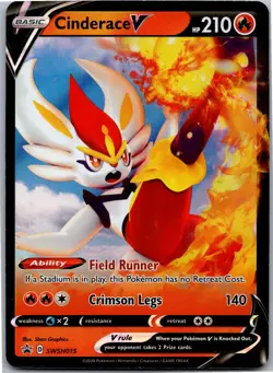Cinderace V - SWSH: Sword & Shield Promo Cards SWSH015 - Promo - NM Pokemon TCG - Image 1