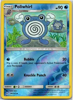 Poliwhirl - SM - Unbroken Bonds 38/214 - Uncommon - NM Pokemon TCG - Image 1