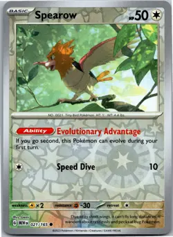 Spearow - SV: Scarlet & Violet 151 021/165 - Common - NM Pokemon TCG - Image 1