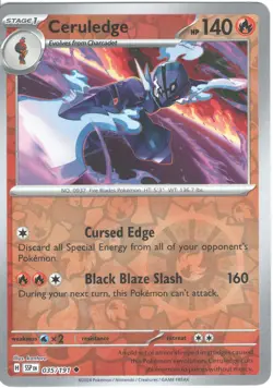 Ceruledge - - SV08: Surging Sparks 035/191 - Uncommon - NM Pokemon TCG - Image 1