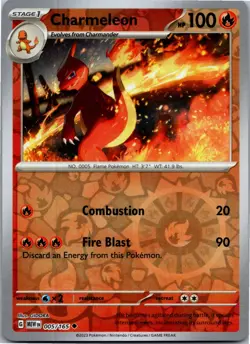 Charmeleon - - SV: Scarlet & Violet 151 005/165 - Uncommon - NM Pokemon TCG - Image 1
