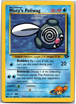 Misty's Poliwag - Gym Challenge 089/132 - Common - NM Pokemon TCG - Image 1