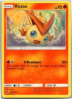 Victini - SM - Lost Thunder 49/214 - Rare - NM Pokemon TCG - Image 1