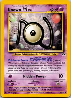 Unown [N] - Neo Discovery 50/75 - Uncommon - NM Pokemon TCG - Image 1