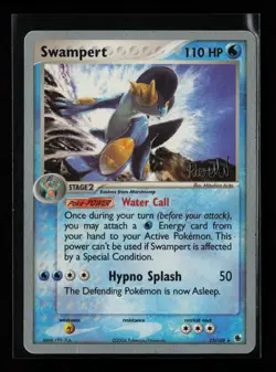 Swampert 13/109 Rare World Championship Decks Heavily Played Pokemon Card - Image 1