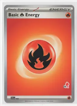 Pokemon Fire Energy SVE 002 Armarouge Stamp #24 - Image 1