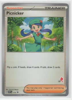 Pokemon Scarlet Violet Black Star Promo - Picnicker SVP 114 Armarouge Stamp 47 - Image 1