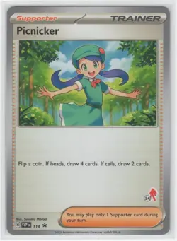 Pokemon Scarlet Violet Black Star Promo - Picnicker SVP 114 Armarouge Stamp 34 - Image 1