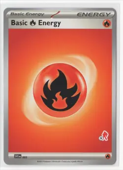 Pokemon Fire Energy SVE 002 Armarouge Stamp #9 - Image 1