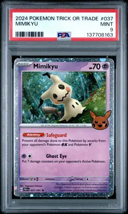 2024 POKEMON TRICK OR TRADE #037 MIMIKYU PSA 9 - Image 1