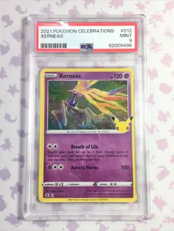 Xerneas 12/25 Rare Holo PSA 9 Pokemon Celebrations 2021 Pokemon Card - Image 1