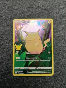 Pokemon TCG Pikachu 005/025 Celebrations 25th Anniversary Full Art Holo NM - Image 1
