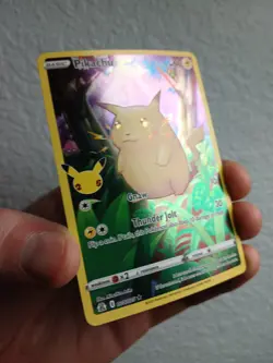 Pokemon TCG Pikachu 005/025 Celebrations 25th Anniversary Full Art Holo NM - Image 3