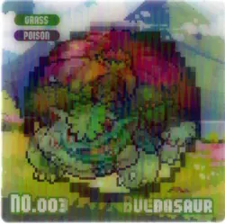 Pokemon Gameboy Lenticular Square Cards #001 002 003 Bulbasaur Ivysaur Venusaur - Image 1