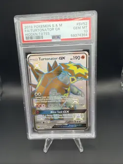 Pokemon TCG Turtonator GX Hidden Fates SV52/SV94 Holo Full Art Ultra Rare PSA 10 - Image 1