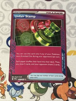Unfair Stamp Ace Spec Rare Pokemon Twilight Masquerade #165/167 Near Mint - Image 1