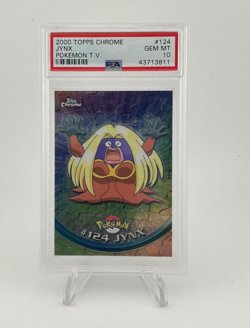 PSA 10 GEM MINT Pokemon JYNX 2000 Topps Chrome Series 2 #124 - Image 1