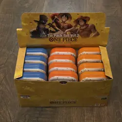 One Piece Tin Pack Set Vol. 2 Lot Of 12 with Display OP13 English **SHIPS FAST** - Image 1