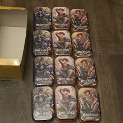 One Piece Tin Pack Set Vol. 2 Lot Of 12 with Display OP13 English **SHIPS FAST** - Image 3