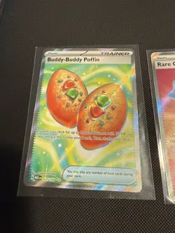 Pokemon TCG MEG Foil Card Lot - Buddy-Buddy Poffin, Rare Candy, 2 Cards - Image 3