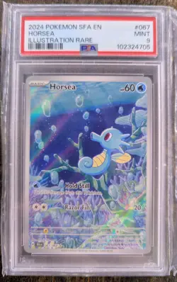 Horsea 067/064 PSA 9 Shrouded Fable Pokemon Card - Image 1