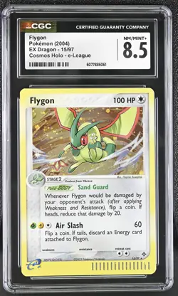 CGC 8.5 Flygon 2004 EX Dragon 15/97 Cosmos Holo - e-League Pokemon Card - Image 1