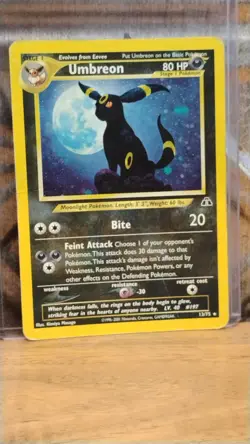 UMBREON 13/75 Foil Holo POKEMON Collector 2001 Trading Card NINTENDO GameFreak - Image 1