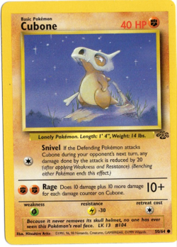 Cubone 50/64 Jungle Set Pokemon Card - Image 1