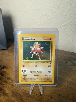 Hitmonchan (8/130) Holo Base Set 2 Pokemon Card NM - Image 1