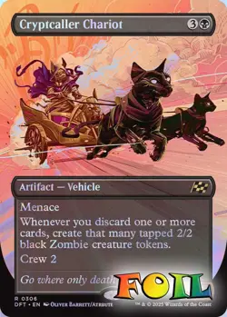 Cryptcaller Chariot Borderless 0306 MTG Aetherdrift Rare NP Foil - Image 1