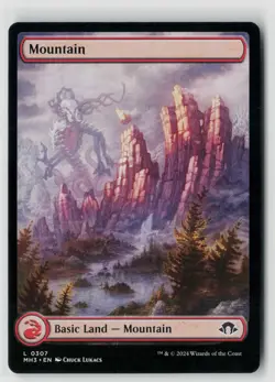 MTG Modern Horizons 3 Mountain (307) Full Art x4 NM Land - Image 1