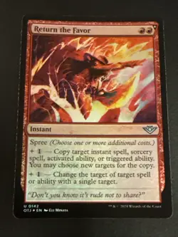 FOIL Return the Favor #0142 MTG Outlaws of Thunder Junction Uncommon NM English - Image 1
