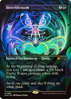 1x NM FOIL Bitterblossom MTG Secret Lair Everyone's Invited SV - Image 1