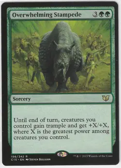 MTG Magic the Gathering Overwhelming Stampede (196/342) Commander 2015 - Image 1