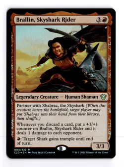 Brallin, Skyshark Rider 4 Foil Commander 2020 M MTG LP - Image 1