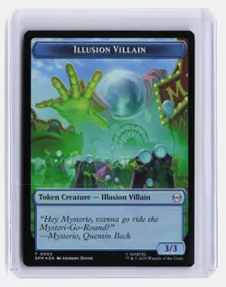 Spider / Illusion Villain Token MTG Spider-Man #3 / 2 Foil Token Creature - Image 1