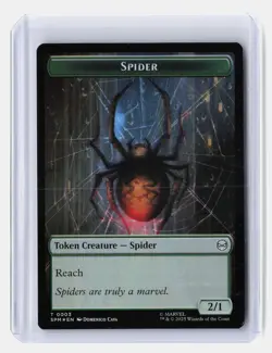 Spider / Illusion Villain Token MTG Spider-Man #3 / 2 Foil Token Creature - Image 2