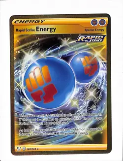 Rapid Strike Energy 182/163 - Battle Styles Pokemon TCG - NM - Image 1