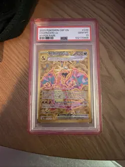 Pokemon Charizard ex 228/197 SV03 Obsidian Flames Hyper Rare Holo PSA 10 EX - Image 2