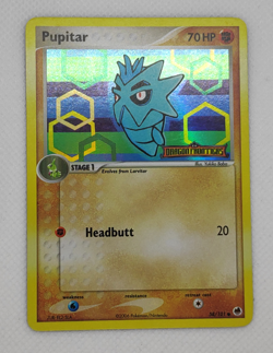 Pokemon 58/101 Pupitar Dragon Frontiers STAMPED Holo Rare NM - Image 1