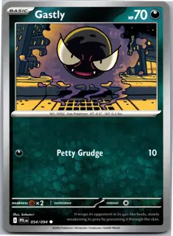 Ghastly - ME02: Phantasmal Flames 054/094 - Common - NM Pokemon TCG - Image 1
