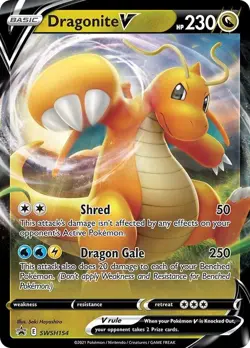 Dragonite V - SWSH154 - Pokemon Sword & Shield Promo Ultra Rare Holo Card - Image 1