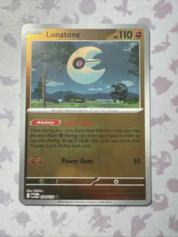 Lunatone 074/132 Reverse Holo Rare - Pokemon TCG Mega Evolution - NM - Image 1