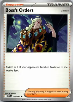 Boss's Orders [Ghetsis] - ME01: Mega Evolution 114/132 - Uncommon - NM Pokemon T - Image 1