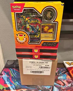 Pokemon Day 2026 Collection Box -30th Anniversary 3 Packs W Pikachu Promo & Coin - Image 1