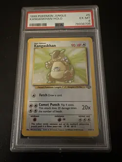 Pokemon TCG Kangaskhan Holo Rare Jungle 1999 PSA 6 #5/64 Wizards of the Coast - Image 1