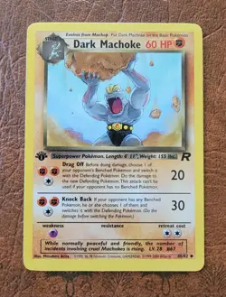 Dark Machoke #40/82 Team Rocket 1st Edition Pokemon TCG - Image 1