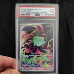 Pokemon Mega Evolution Base #133 Stamped Box Topper Bulbasaur PSA 9 Mint - Image 1